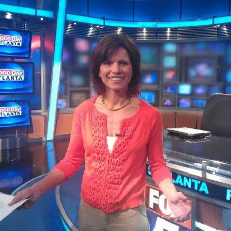 Denise Dillon poses at the studio of Fox 5.